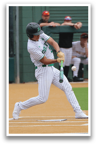 A baseball player is swinging a bat at a ball, while a catcher is ready to catch it. AI generated content