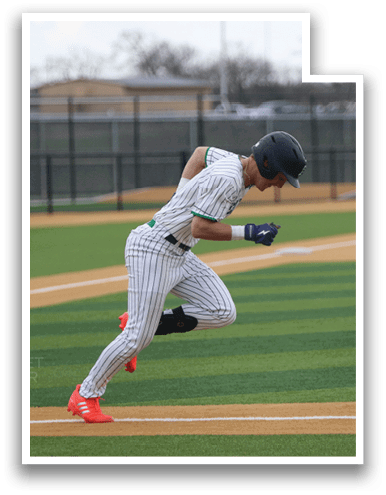 A baseball player is running towards home plate, wearing a baseball uniform and a hat. AI generated content