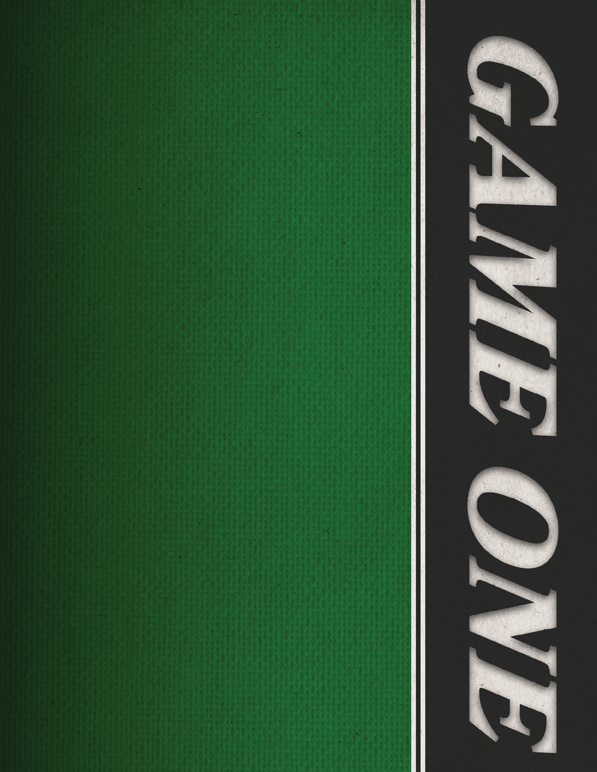 A green and white striped object with the word “Game" written on it. AI generated content