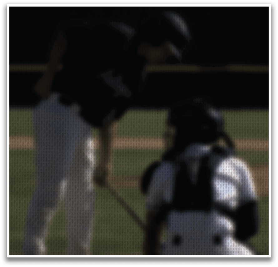 A baseball player is holding a bat, preparing to swing at a pitch. The catcher is positioned behind him, ready to catch the ball. AI generated content