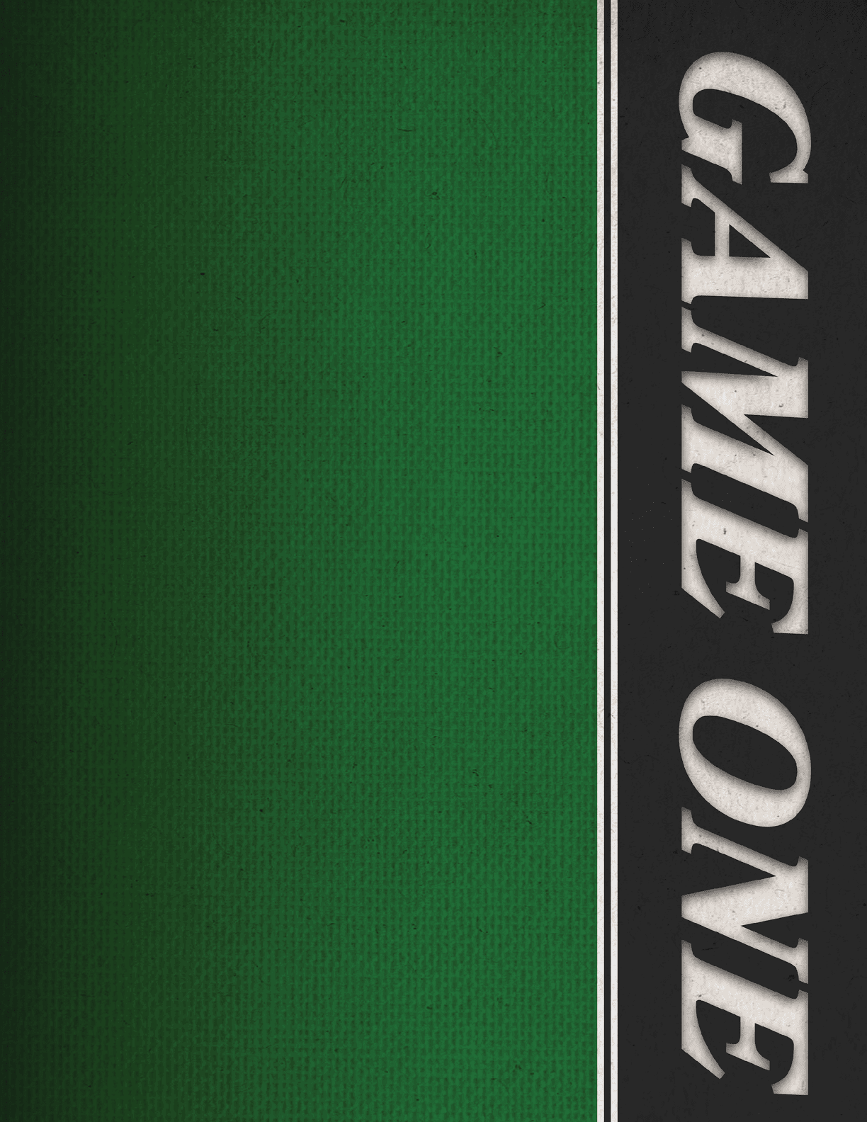 A green and white striped object with the word “Game" written on it. AI generated content