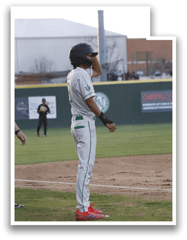 A baseball player is standing on the field with his hands on his hips. AI generated content