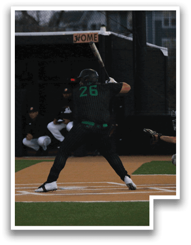 A baseball player is swinging a bat at a ball. AI generated content