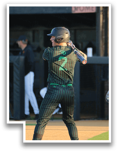 A baseball player is at bat, wearing a helmet and holding a bat. AI generated content