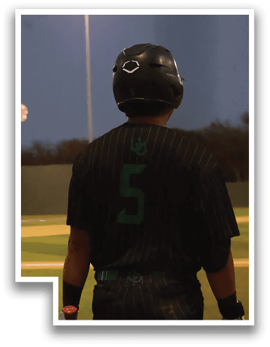 A baseball player wearing a black helmet with the number 5 on the back. AI generated content