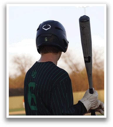A baseball player holding a bat and wearing a helmet. AI generated content