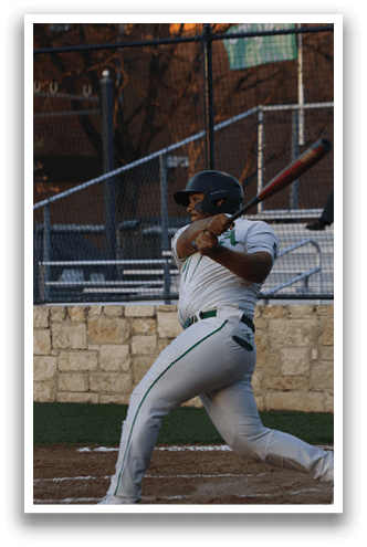 A baseball player is swinging a bat, attempting to hit a ball. AI generated content