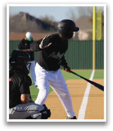 A baseball player is at home plate, holding a bat and getting ready to swing. AI generated content