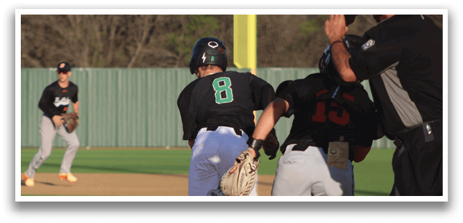 A baseball player is running to first base while the catcher and umpire watch. AI generated content