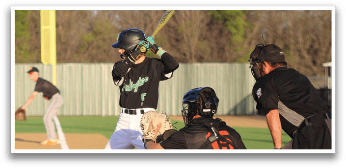 A baseball player is holding a bat, ready to swing at a pitch. AI generated content