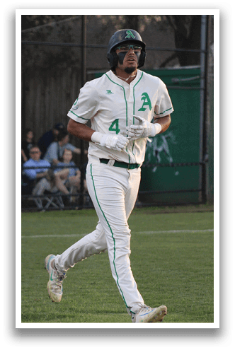A baseball player in a white uniform is swinging a bat, attempting to hit a ball. AI generated content