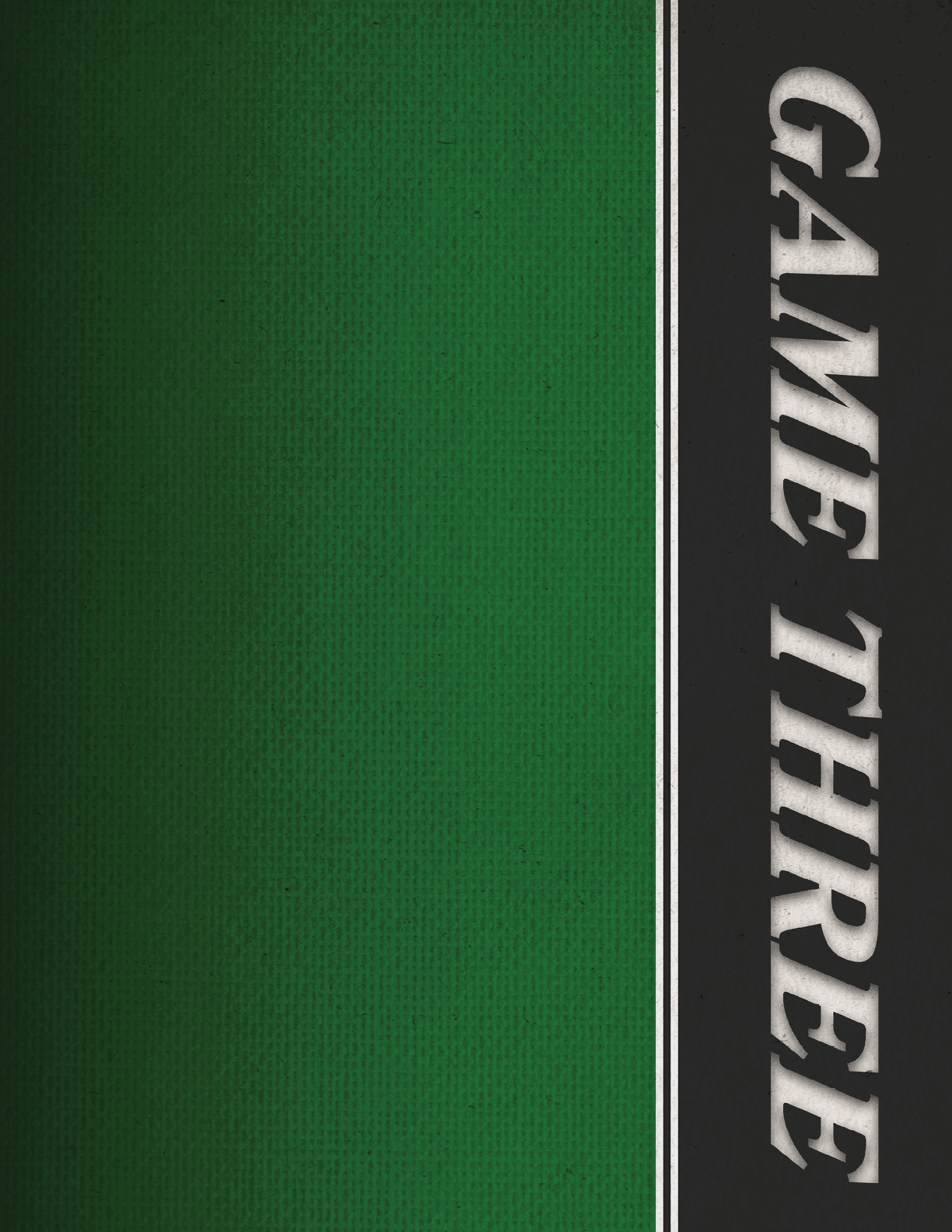 A green background with the words “Game Three" written on it. AI generated content