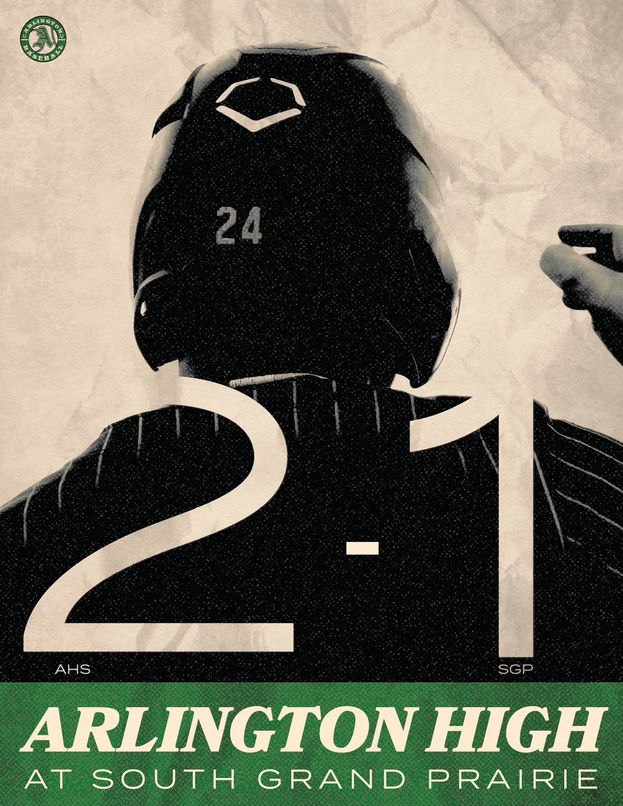 A baseball player wearing a helmet with the number 24 on it. AI generated content
