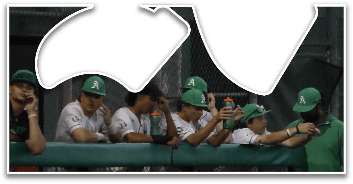 A group of people wearing green hats are standing behind a fence. AI generated content