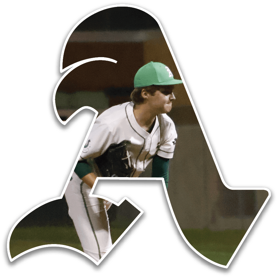 Two baseball players are on the field, one bending over and the other standing behind him. AI generated content