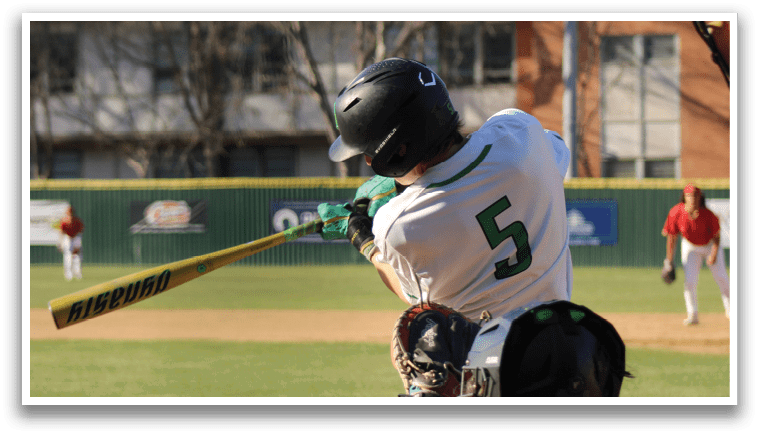 A baseball player is swinging a bat, while a catcher and umpire are behind him. The batter is wearing a helmet and a red shirt. AI generated content