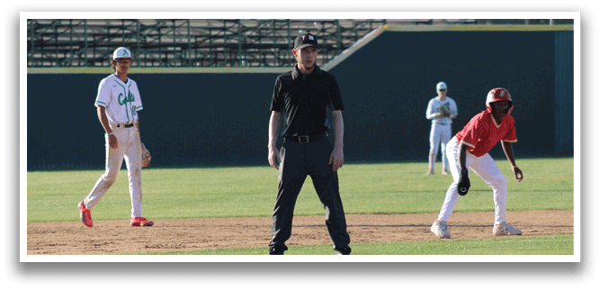 A baseball game is in progress with a man in a black shirt and black pants standing on the field. AI generated content