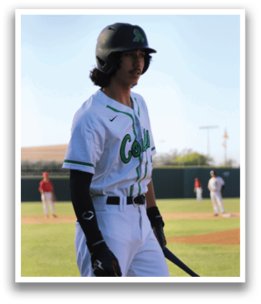 A baseball player with a bat, standing on a field. AI generated content