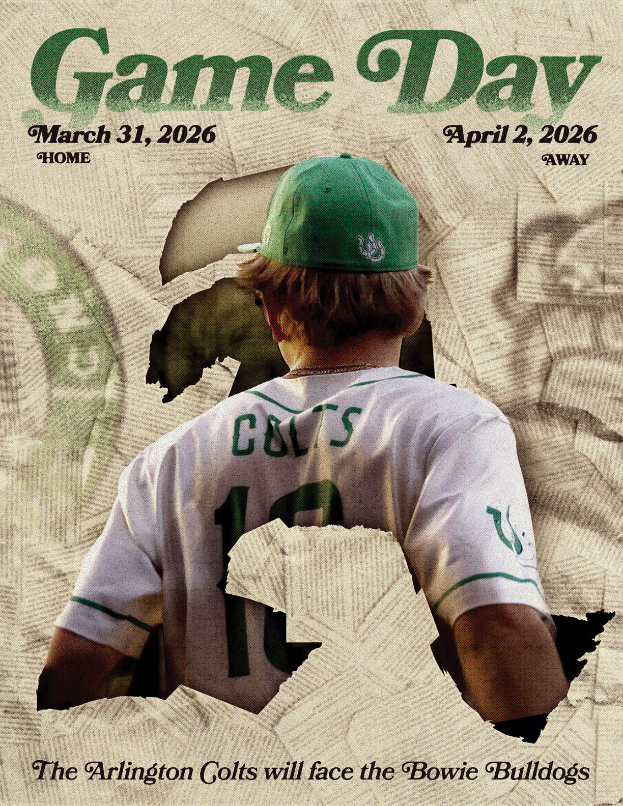 A baseball player wearing a green hat and a white jersey with the number 11 on the back. AI generated content