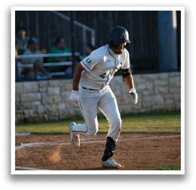 A baseball player is running towards home plate, wearing a white uniform and a helmet. AI generated content