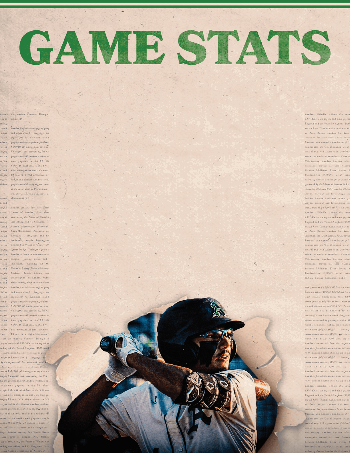 A baseball player is shown swinging a bat, with a baseball glove visible in the background. AI generated content