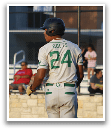 A baseball player wearing a white jersey with the number 24 on it is holding a bat and getting ready to swing. AI generated content
