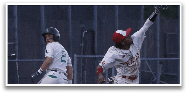 Two baseball players are running on the field. One player is holding a bat and the other is wearing a baseball glove. AI generated content