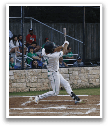 A baseball player is swinging a bat at a ball, with a crowd of people watching from behind a fence. AI generated content