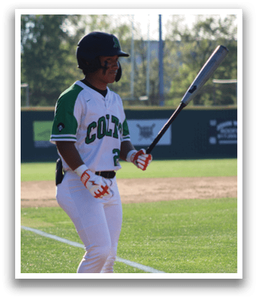 A baseball player in a white uniform holding a bat on a field. AI generated content