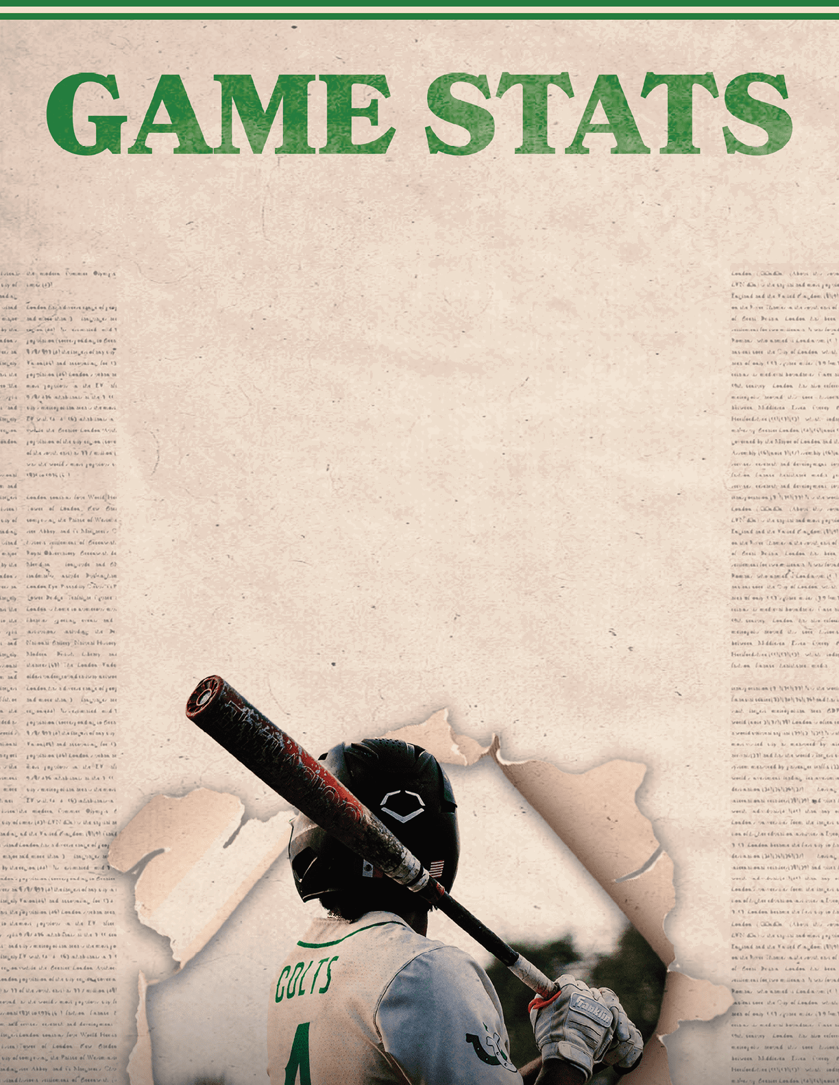 A baseball player holding a bat. Description generated by AI