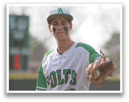 A baseball player wearing a white and green jersey with the number 23 on it. Description generated by AI