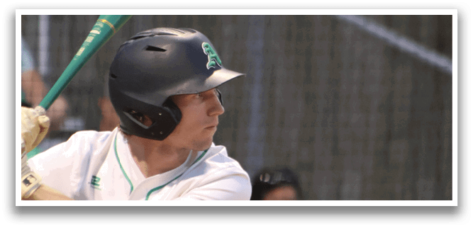 A baseball player is swinging a bat. Description generated by AI