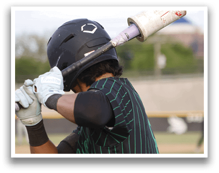 A baseball player is swinging a bat. Description generated by AI