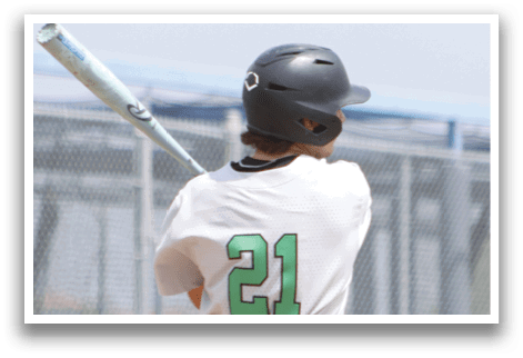 A baseball player is swinging a bat. Description generated by AI