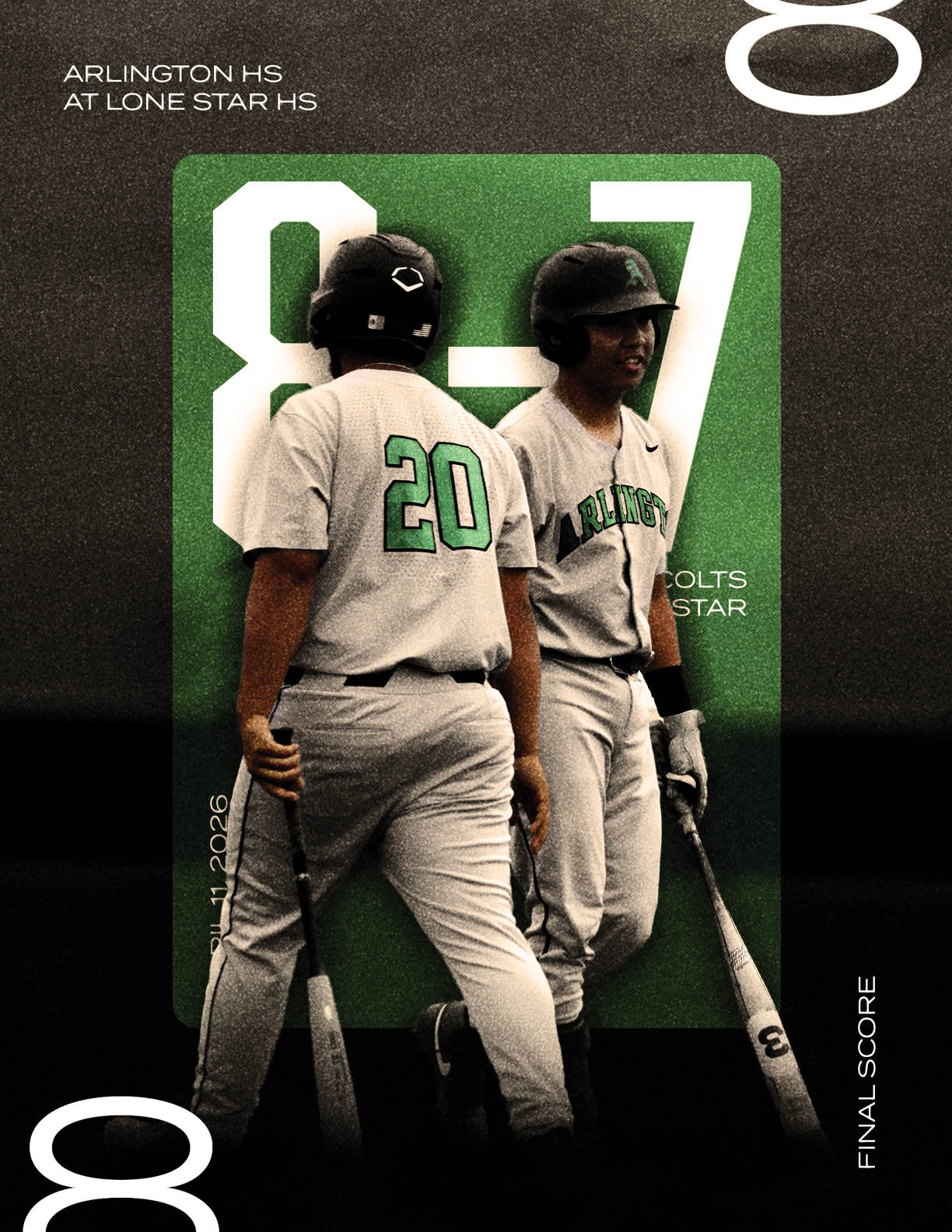 A baseball player with the number 20 on his jersey. Description generated by AI
