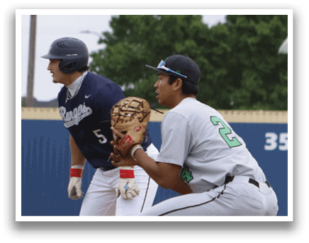 A baseball player is sliding into home plate. Description generated by AI