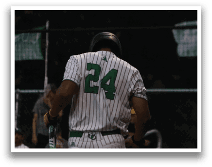 A baseball player with the number 24 on his shirt. Description generated by AI