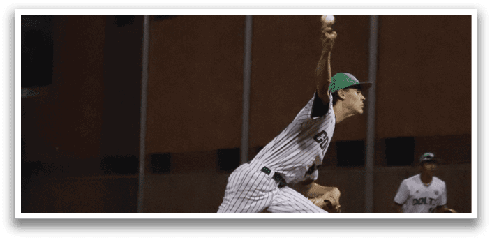 A baseball player is swinging a bat. Description generated by AI