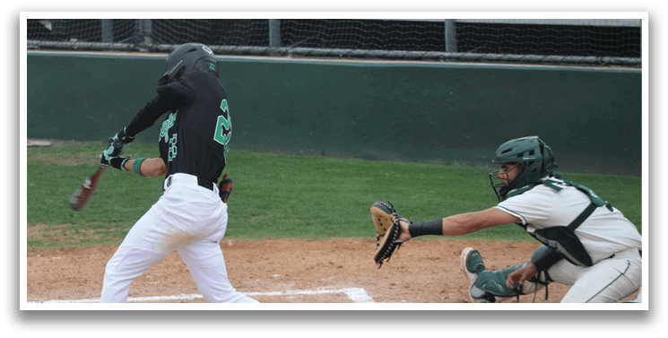 A baseball player is swinging a bat. Description generated by AI