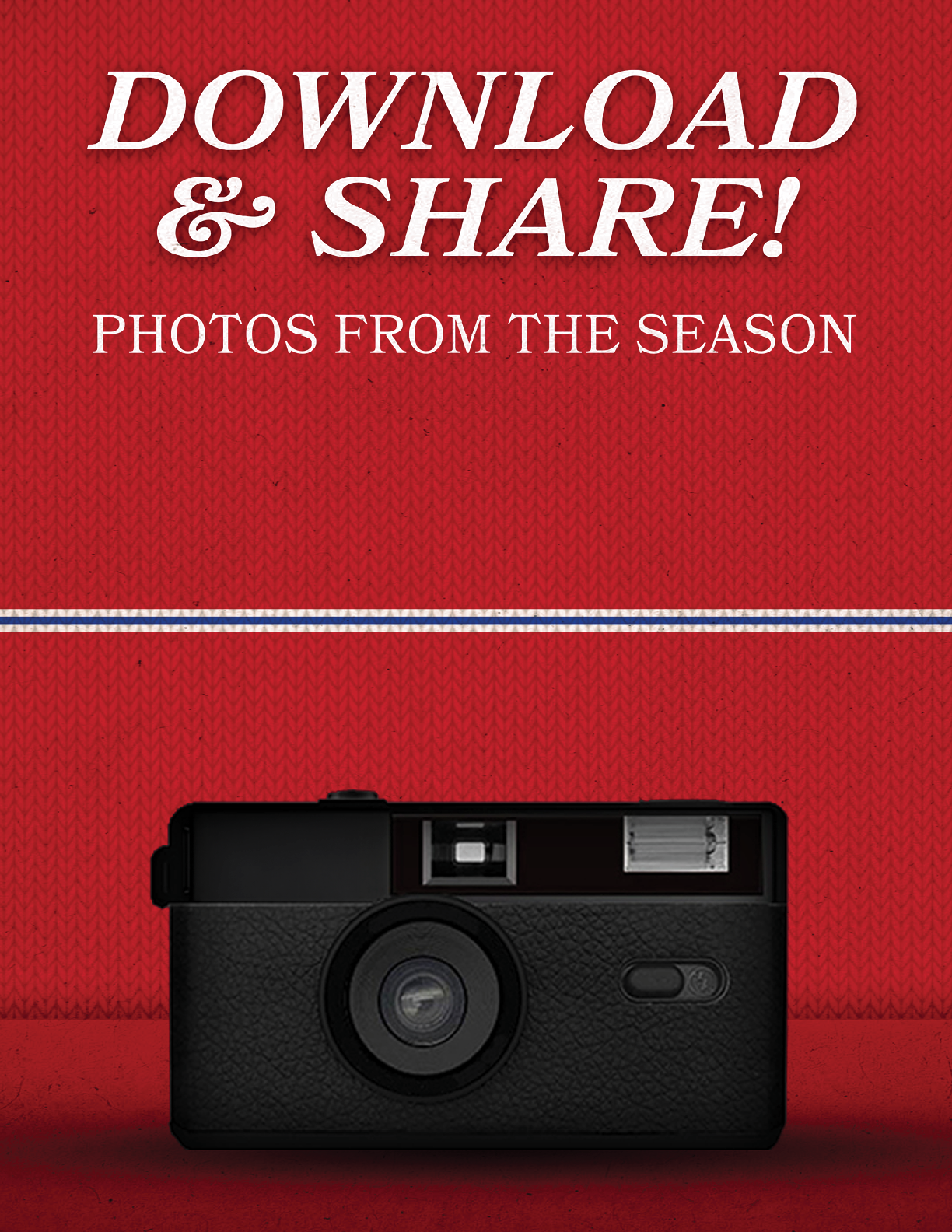 A black camera is shown in front of a red background. AI generated content