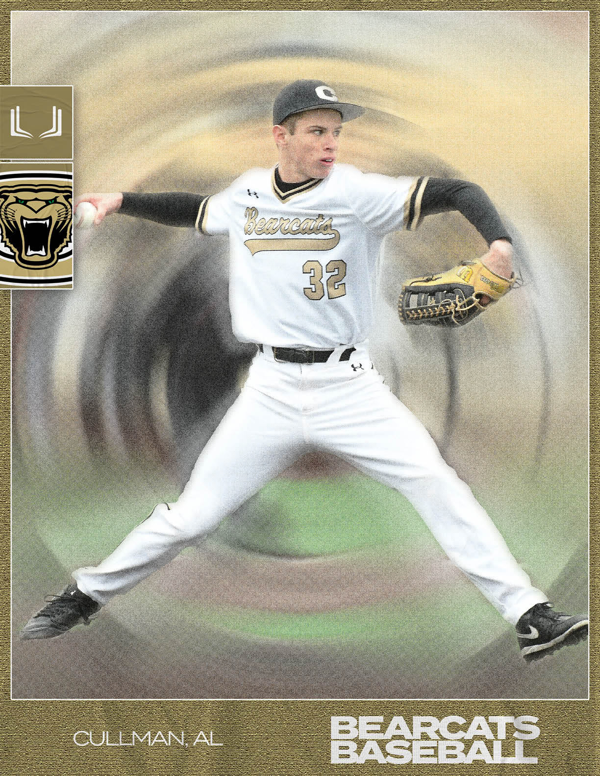 A baseball player in a white uniform with the number 32 on the back. AI generated content