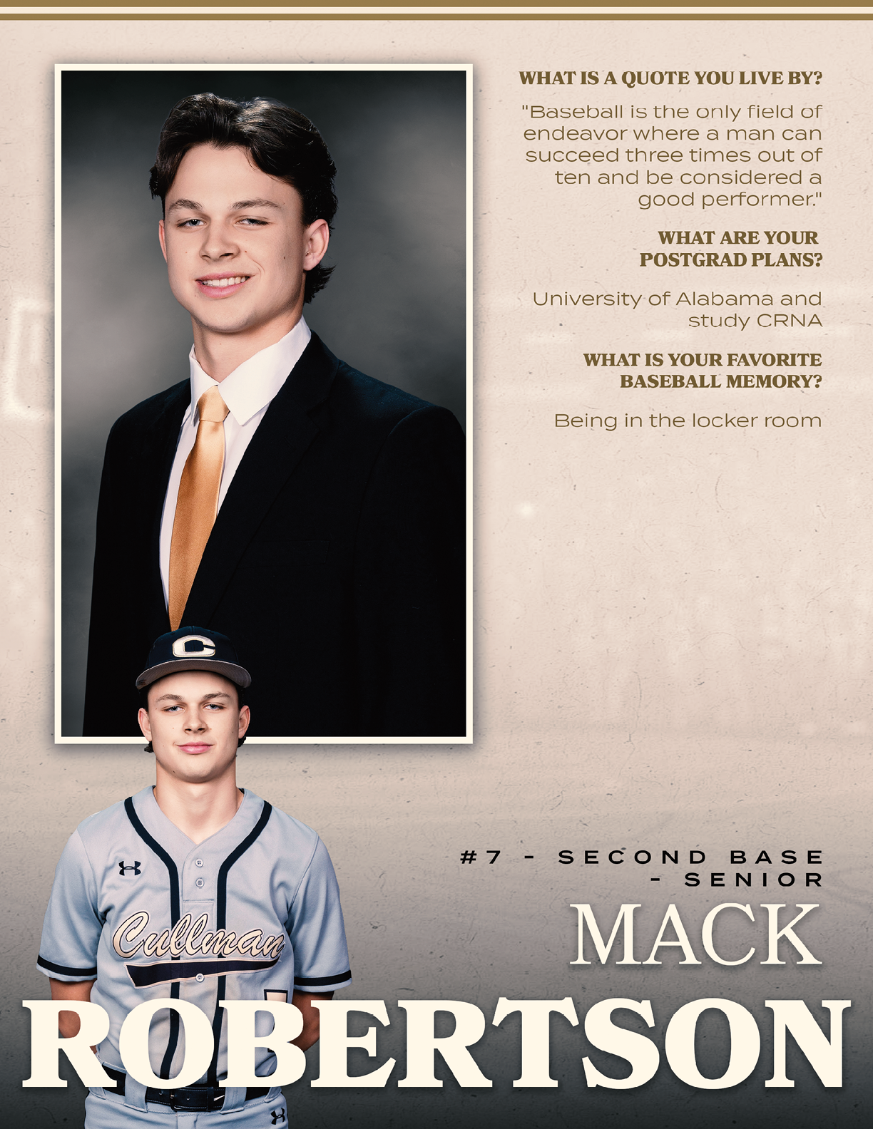 A young man wearing a baseball uniform is featured in a poster. AI generated content