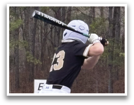 A baseball player is at bat, holding a bat and preparing to swing. AI generated content