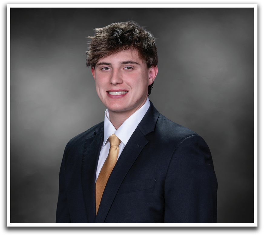 A man wearing a suit and tie smiles for the camera. AI generated content