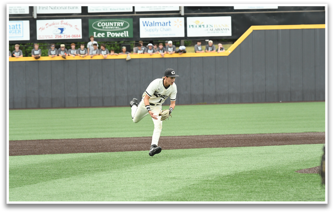 A baseball player is running on the field. Description generated by AI