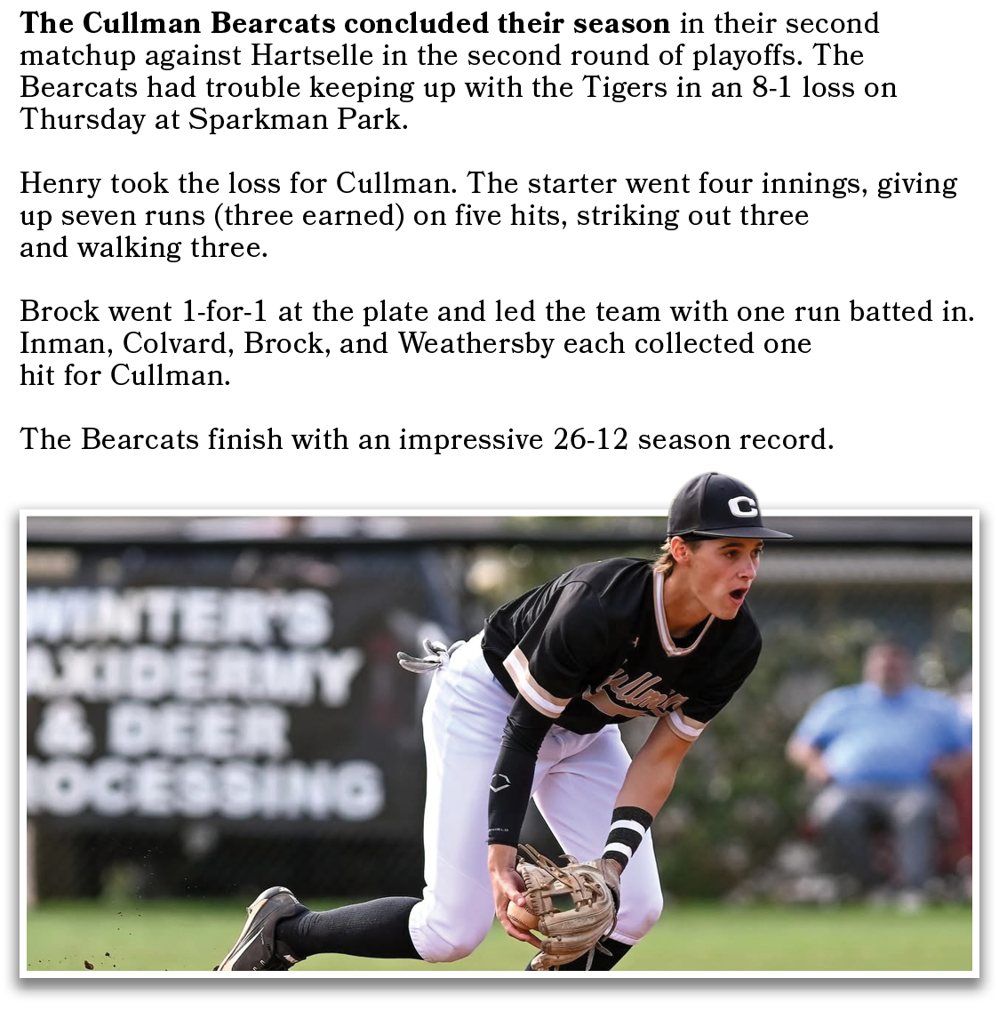 The Cullman Bearcats concluded their season in their second matchup against Hartselle in the second round of playoffs...