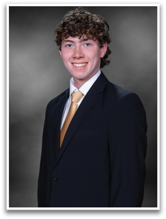 A young man wearing a suit and tie is smiling for the camera. AI generated content