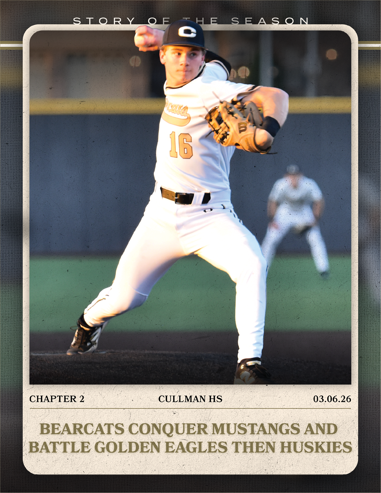 A baseball player in a white uniform is holding a baseball glove. AI generated content