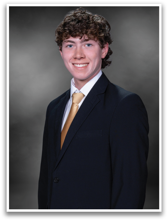 A young man wearing a suit and tie is smiling for the camera. AI generated content