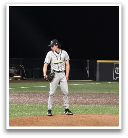 Two baseball players on the field, one of them is a pitcher. AI generated content